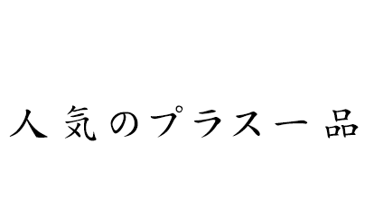 人気のプラス一品